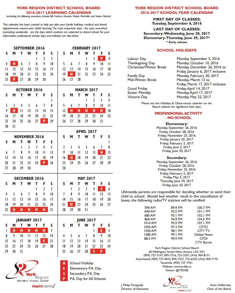 Yrdsb 2020 Calendar | Calendar Template Printable