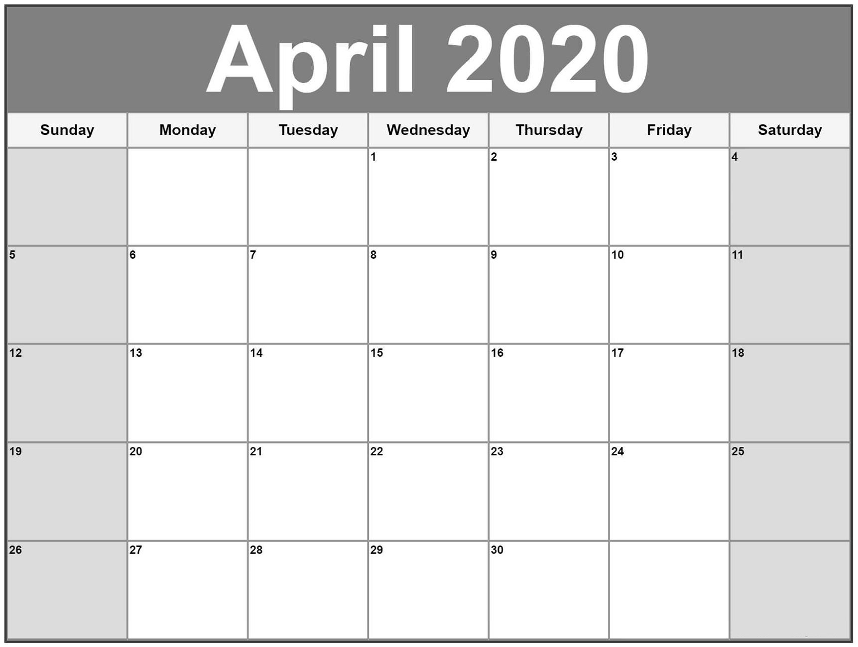 Free Printable Calendar 2020 | Calendar Shelter