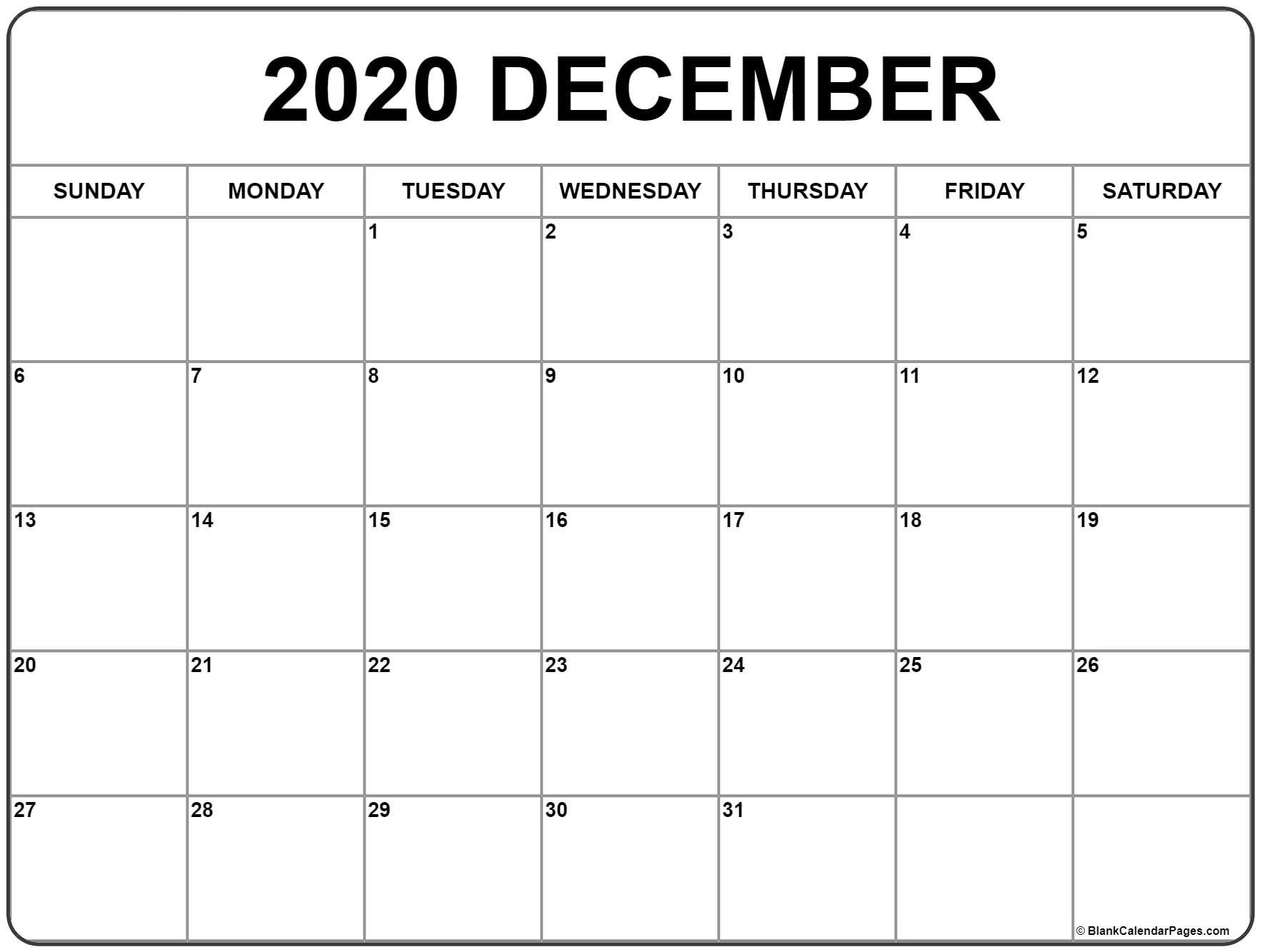 Monthly 2020 Printable Calendar Template | Monthly Calendar