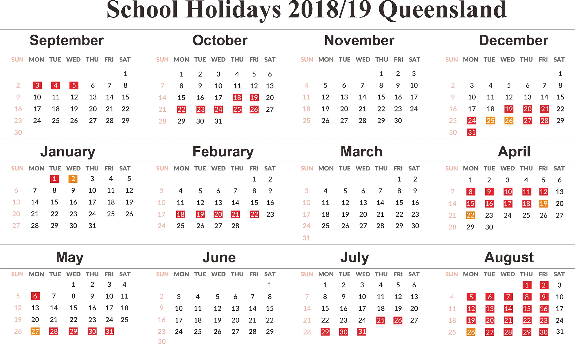 Today:1582594788 | Qld 2020 School Dates Clipart | Here