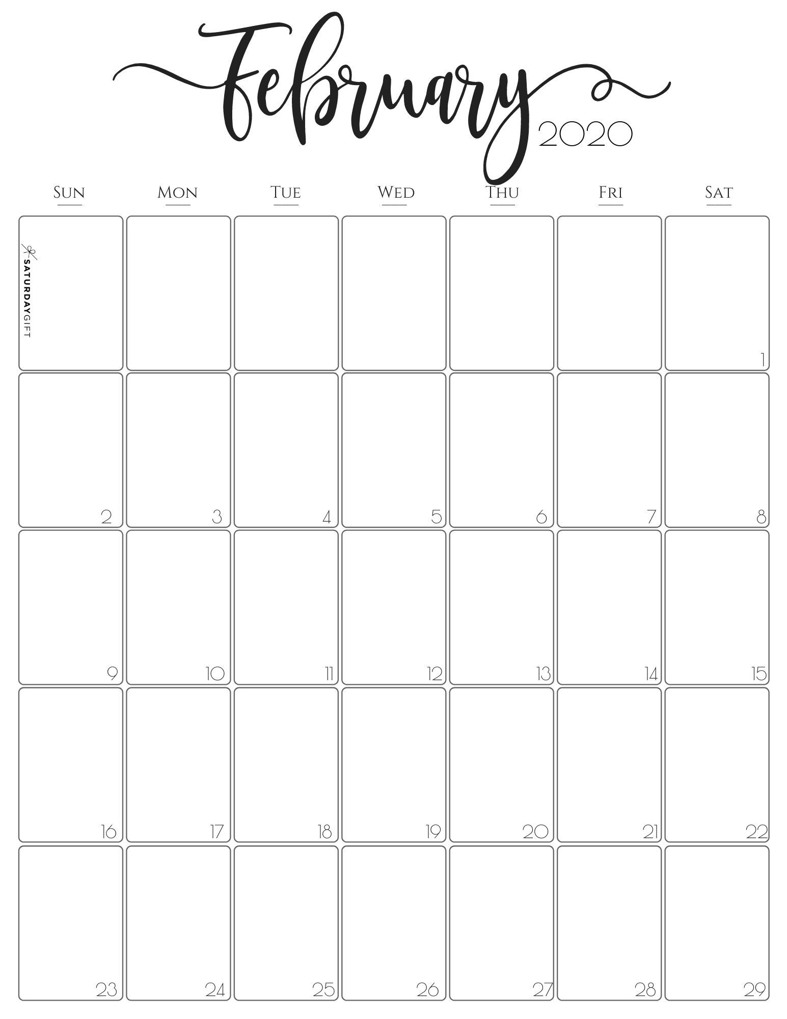 Vertical 2020 Monthly Calendar - Stylish (And Free