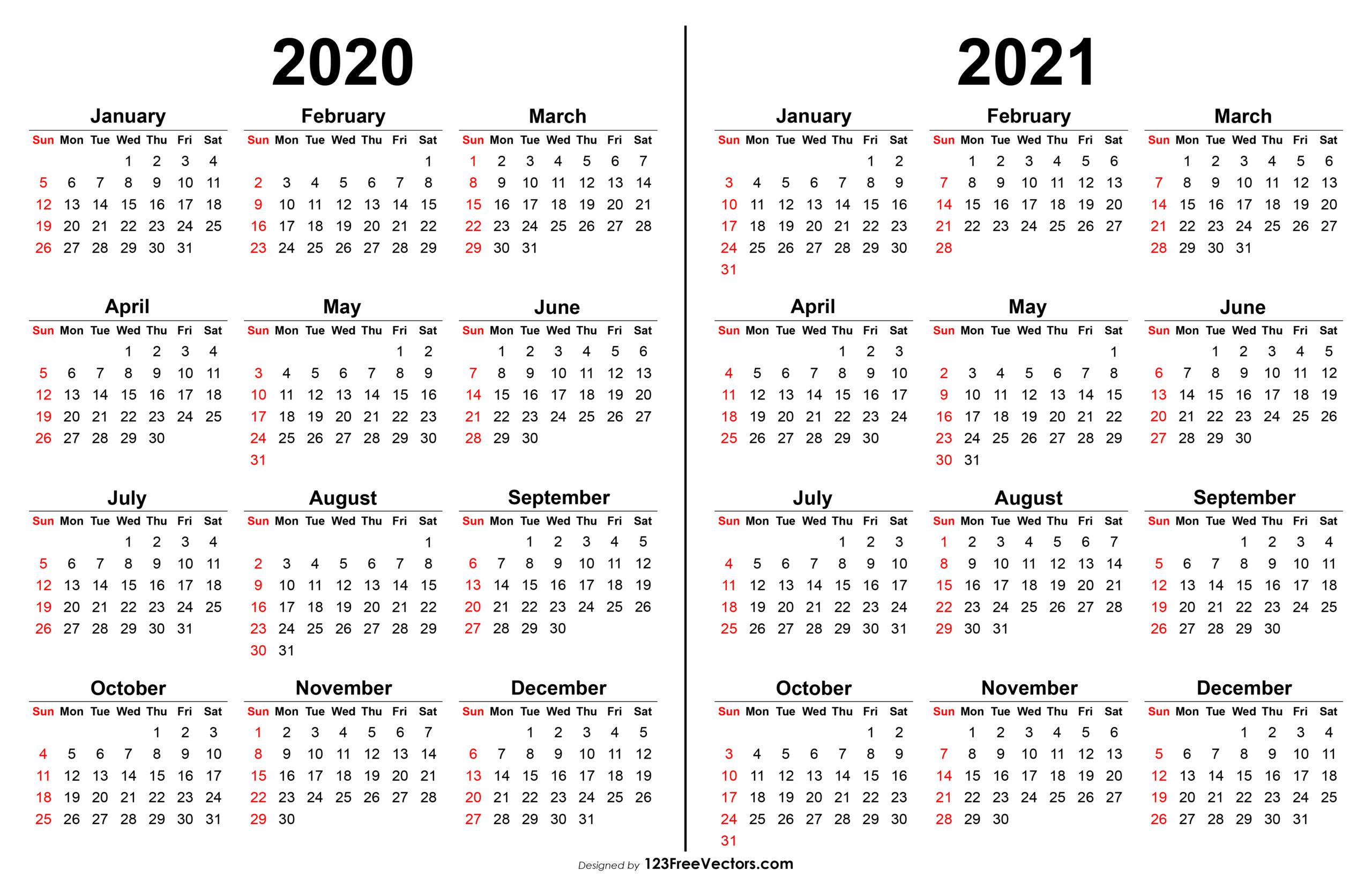 2020 2021 Calendar