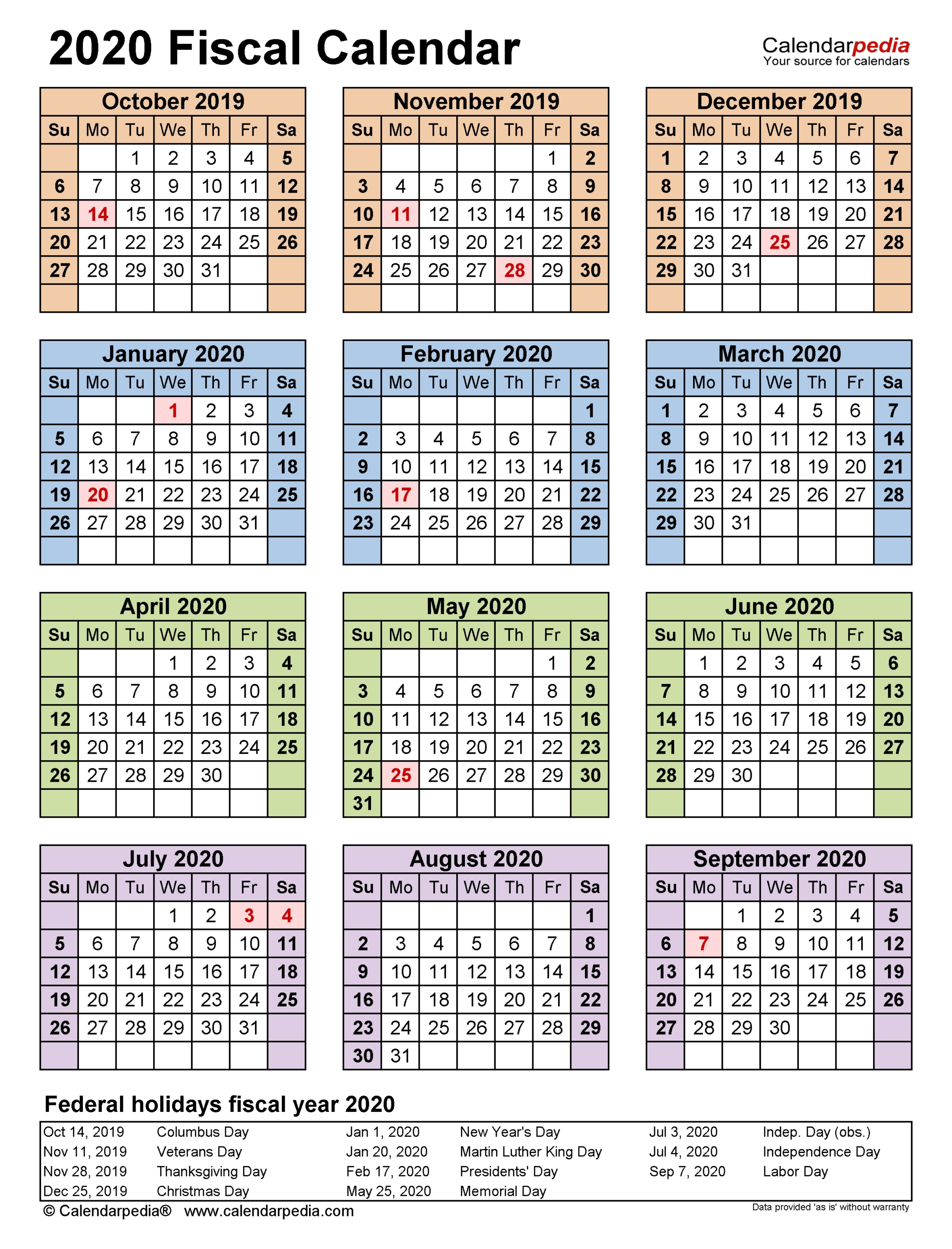 2021 Financial Year Calendar – Template Calendar Design
