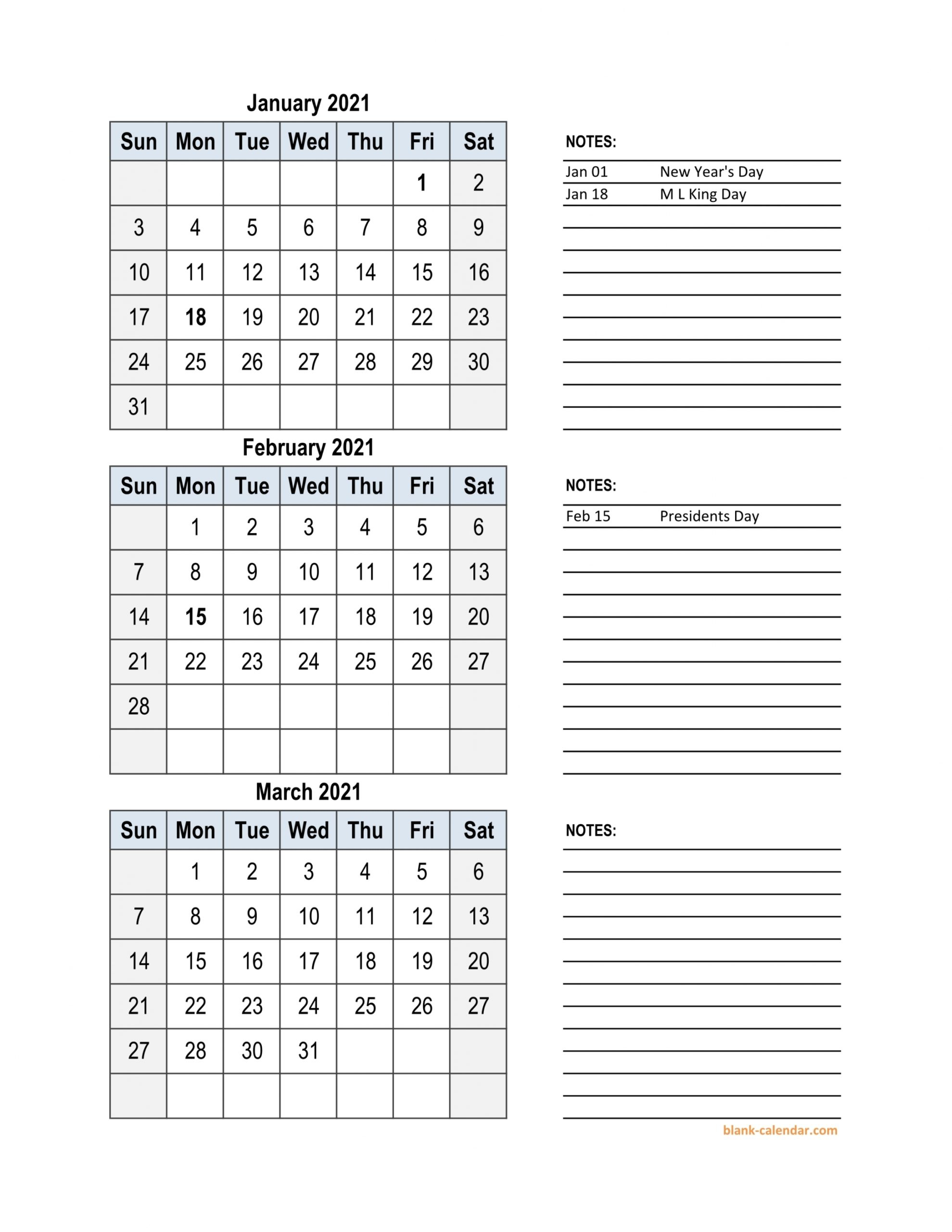 3 Month Calendar 2021 Excel | Free Letter Templates