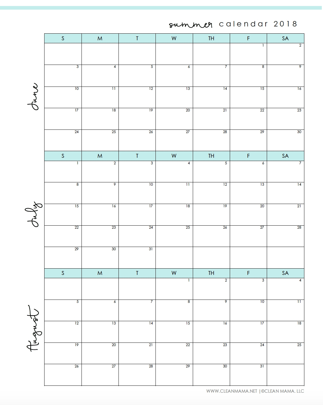 30 Day Fitness Challenges Printable Charts – Template