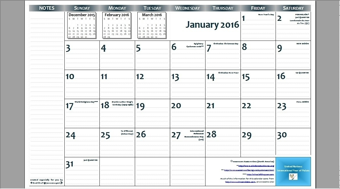8.5 X 14 Monthly Calendar | Calendar Template Printable