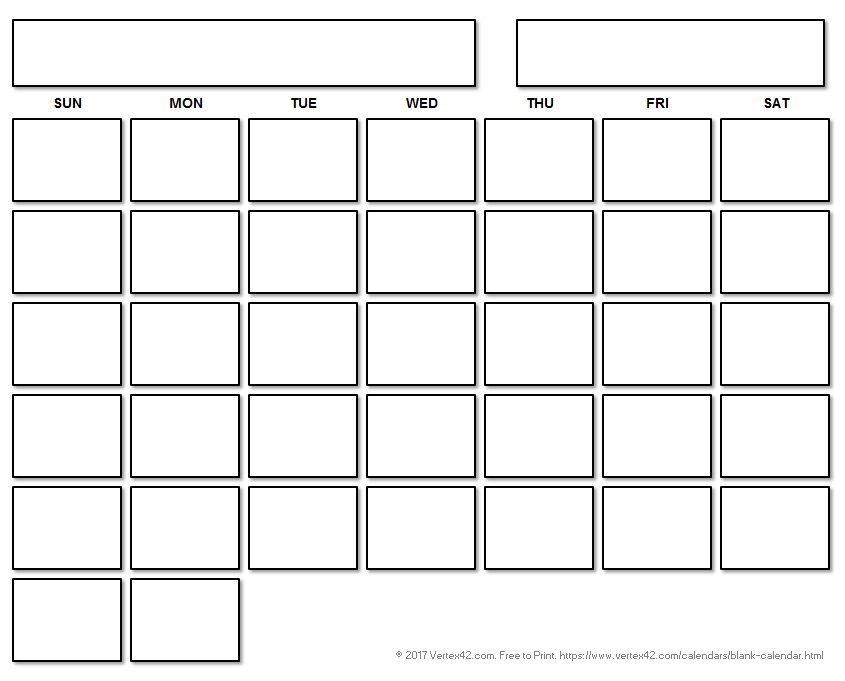 large blank monthly calendar template printable calendar large boxes