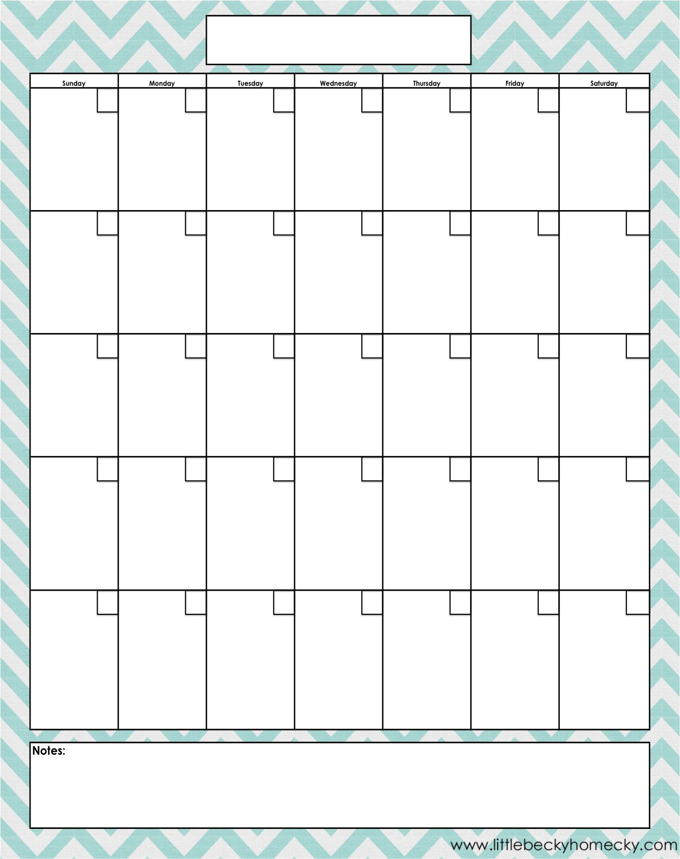 Printable Calender Pages