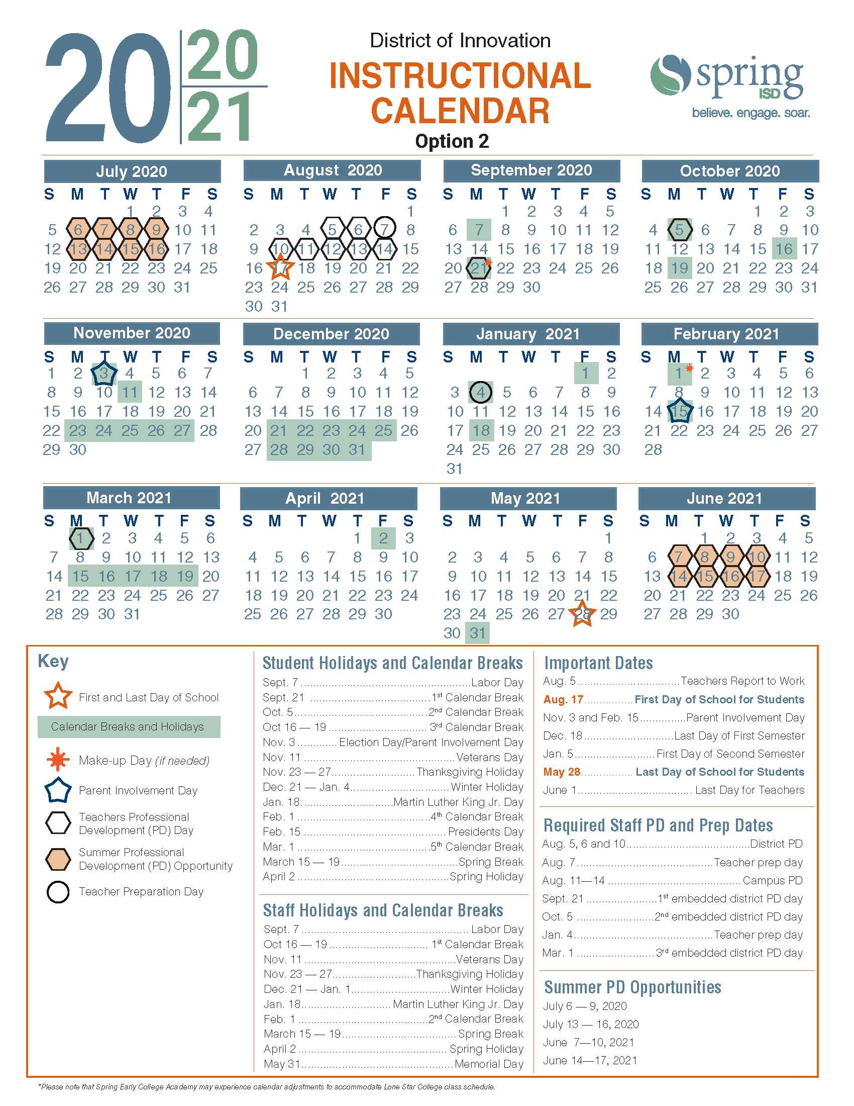 Calendar Survey / 2020-21 Instructional Calendar