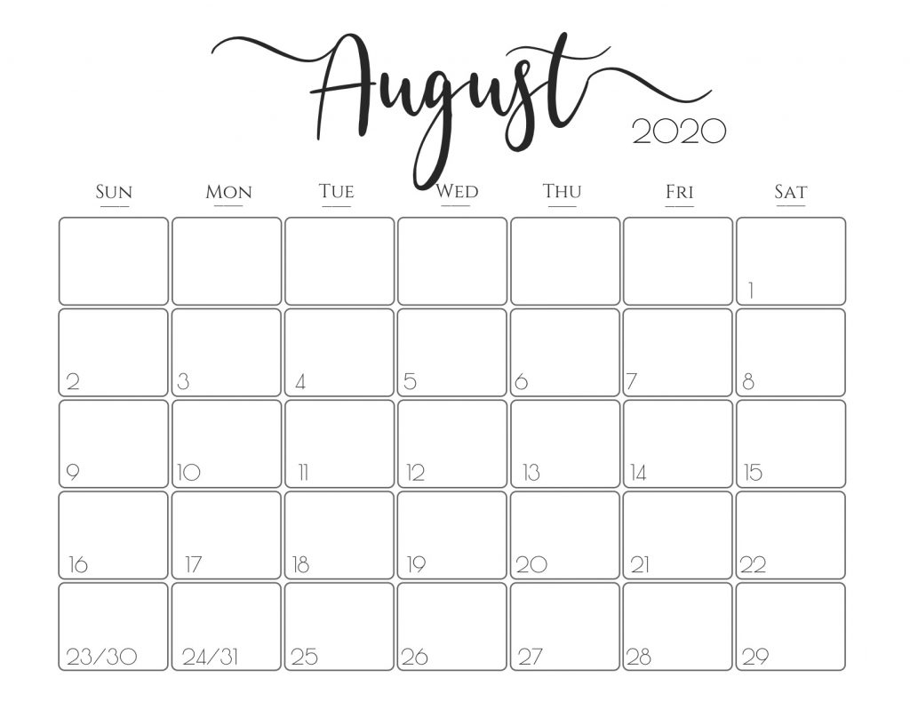 Catch Print Free Calendars Without Downloading August 2020