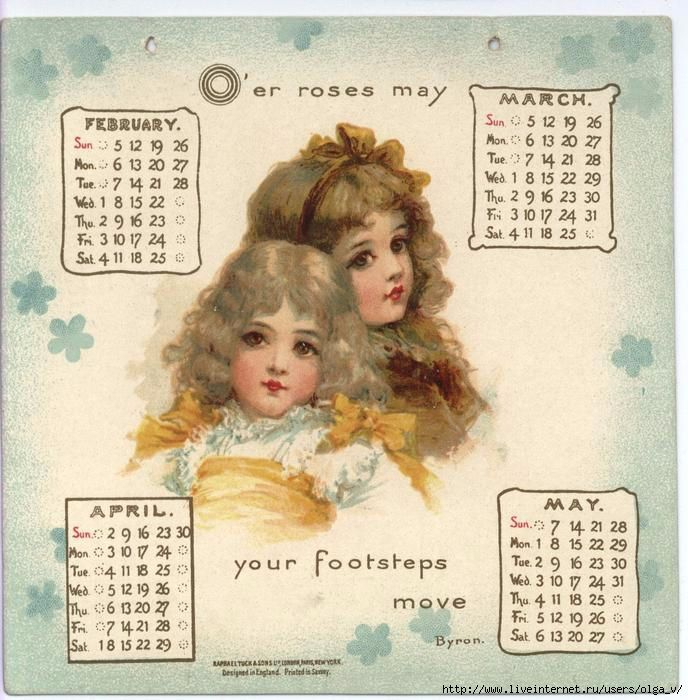Календари 1905, 1898 Год. Обсуждение На Liveinternet