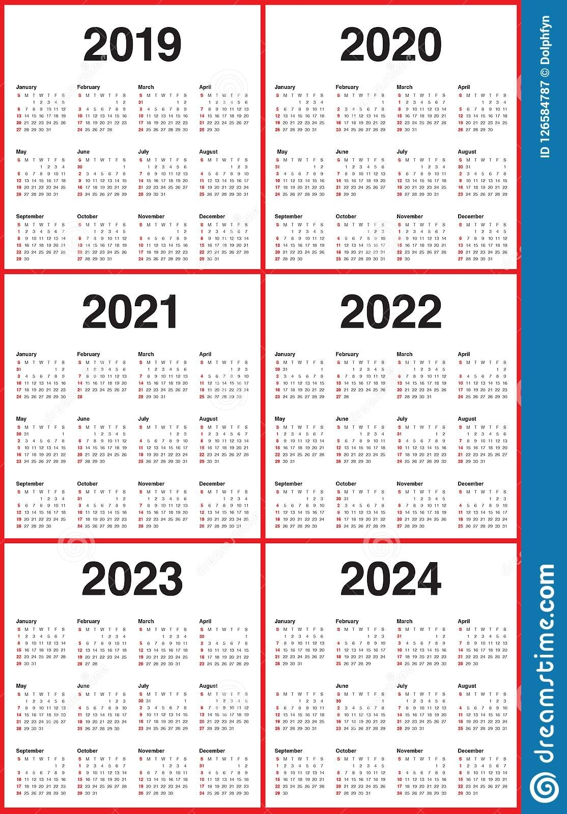 Dashing 3 Year Calendar 2020 To 2022 • Printable Blank