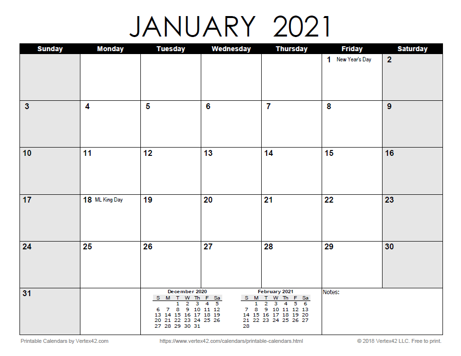 Download A Free Printable Monthly 2021 Calendar From