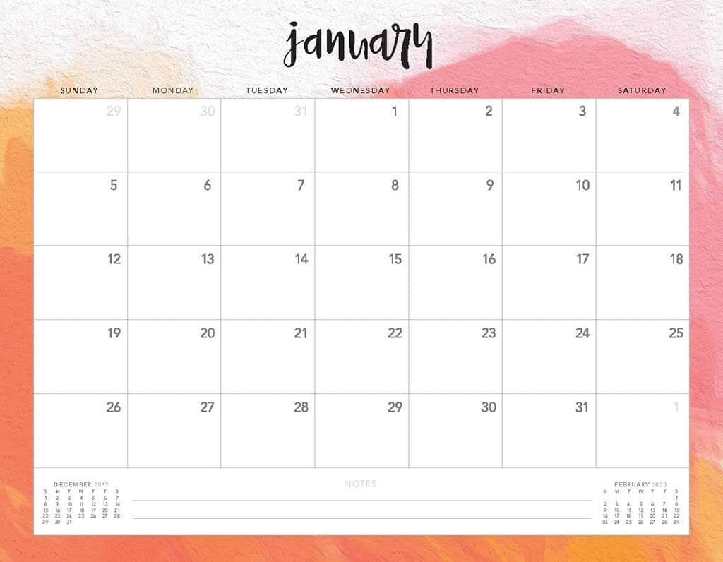 Fill In Calendar 2020 Printable - Calendar Inspiration Design