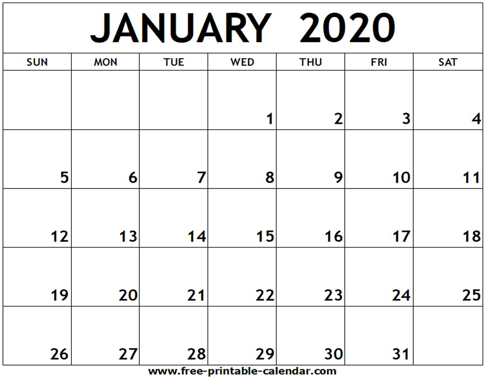 Fill In Printable Calendar 2020 Monthly | Calendar