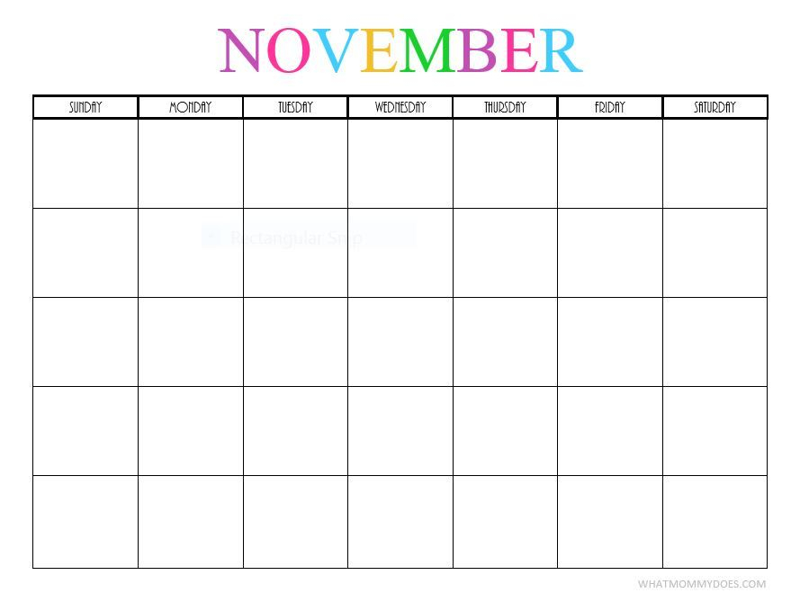 Free Printable Blank Monthly Calendars – 2019, 2020, 2021