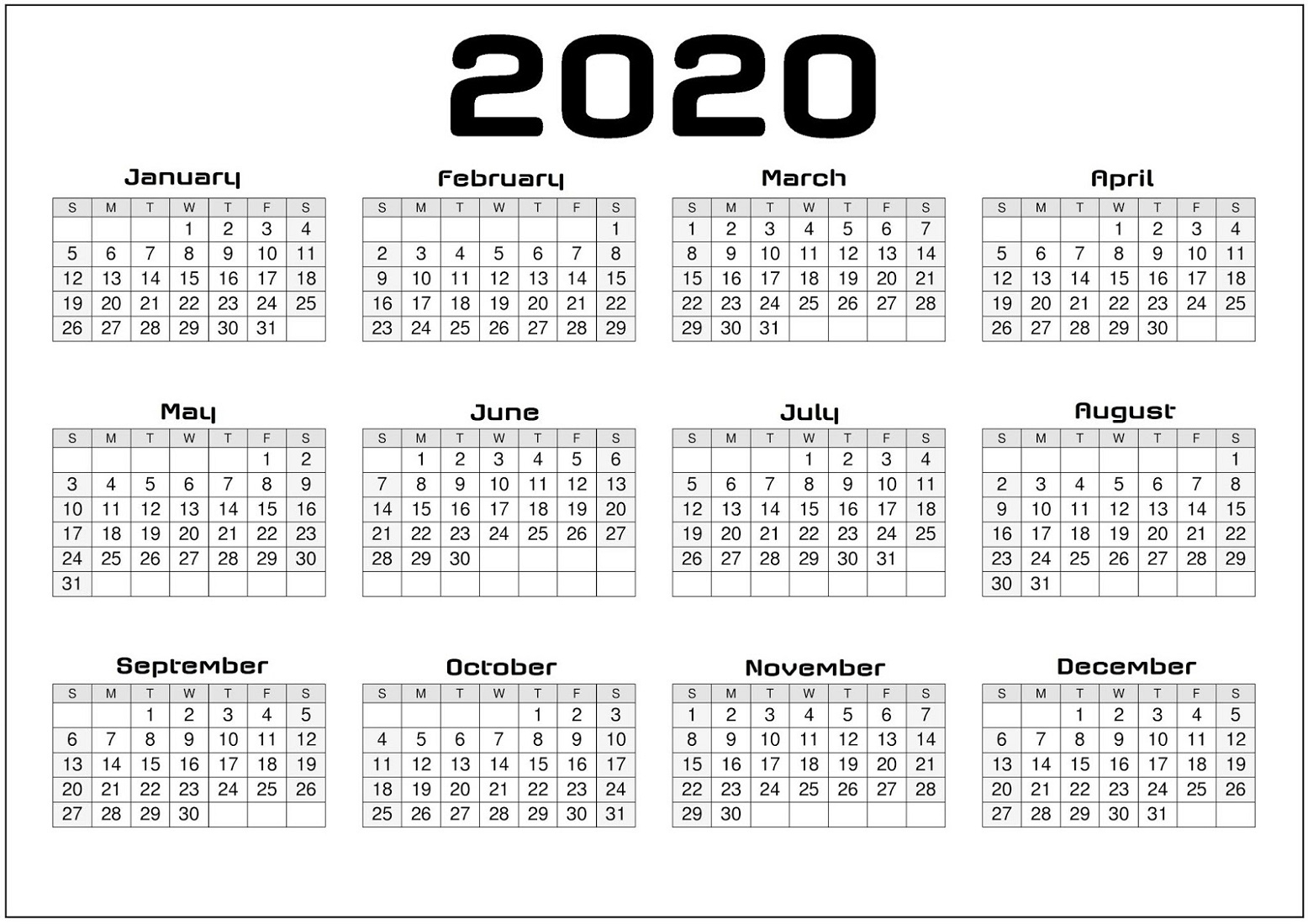 Free Printable Calendar Labs 2020 | Month Calendar Printable
