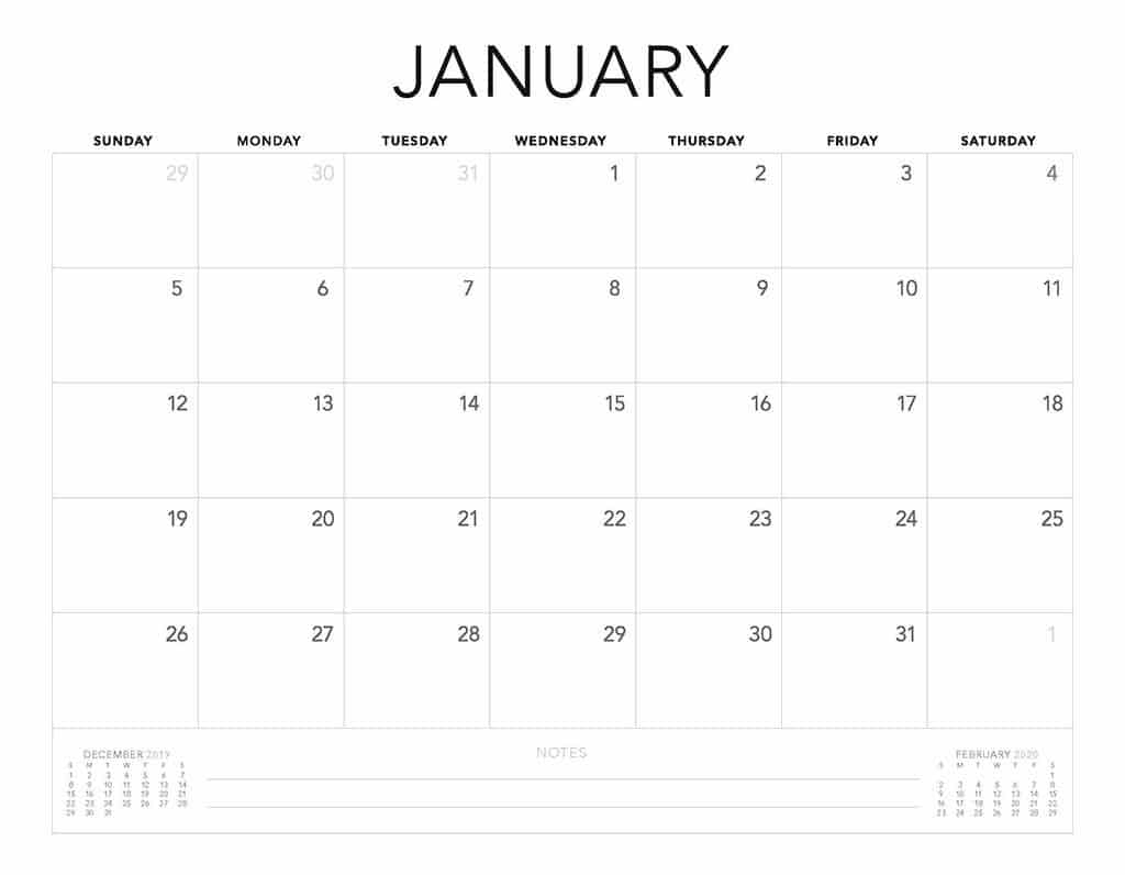 Get Printable 2020 Free Calendar Monday Throught Friday