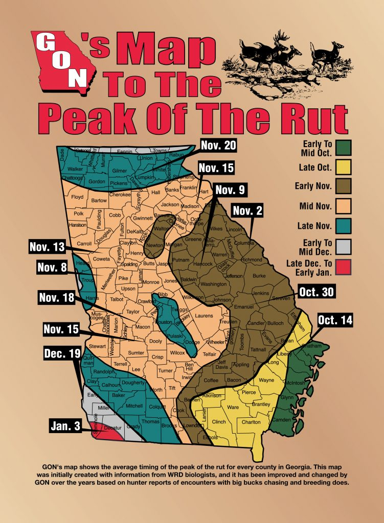 Gon&#039;S Rut Map - Deer Rut Map Texas | Printable Maps
