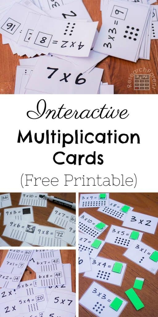 Interactive Multiplication Memory Cards - Homeschool