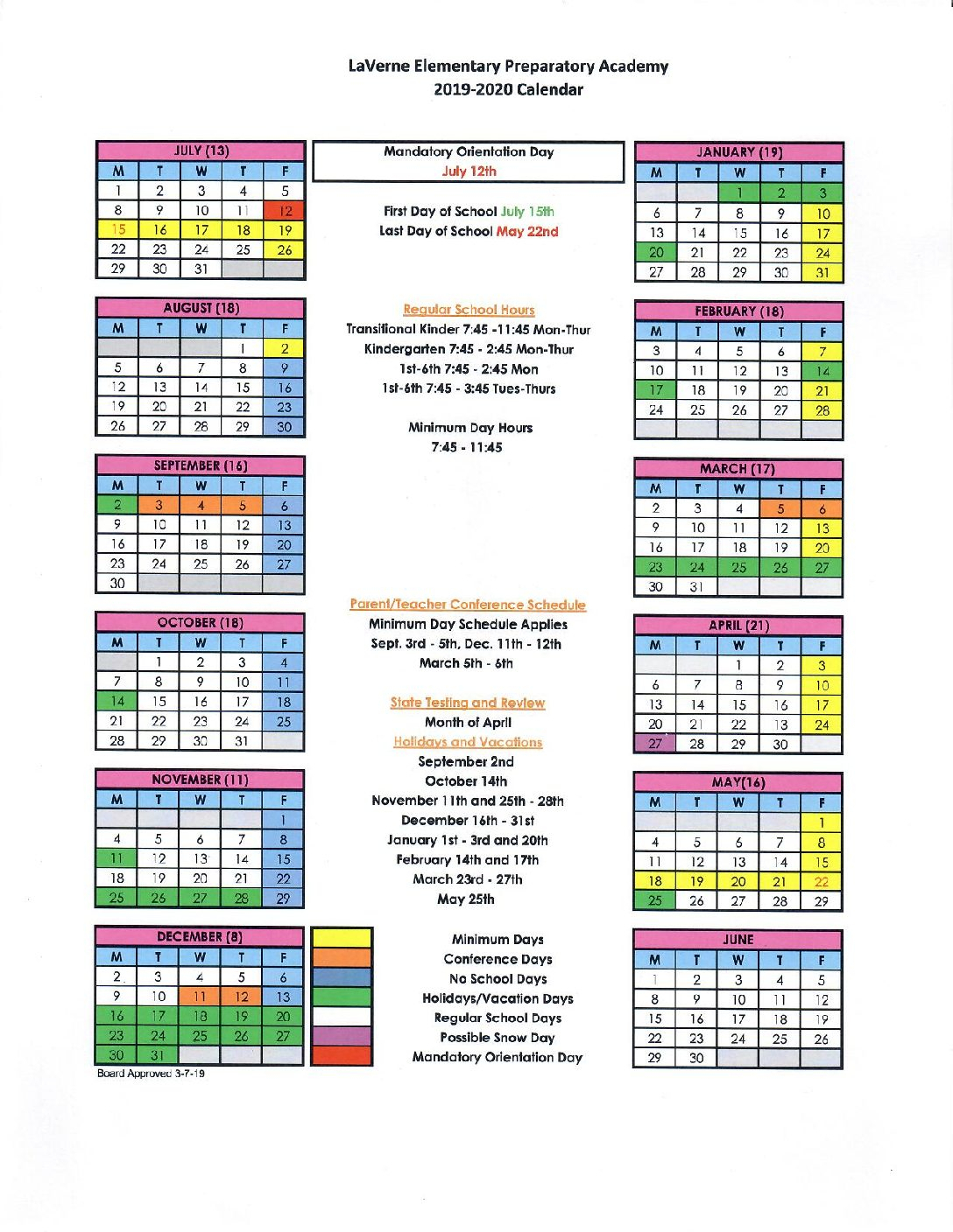 La Joya Independent School District Calendar | Printable
