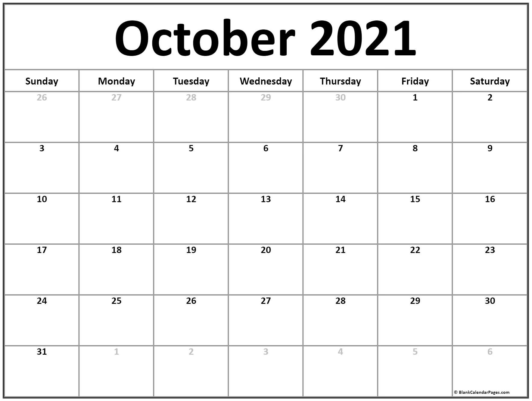 Print Free 2021 Monthly Calendar Without Downloading