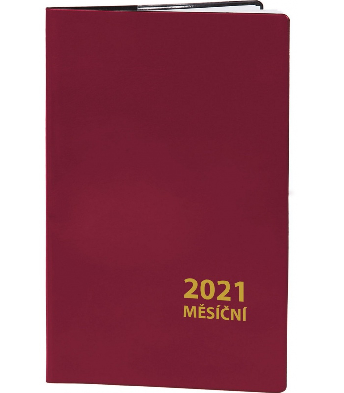 Pocket Diary Monthly Pvc - Mini - Bordo 2021