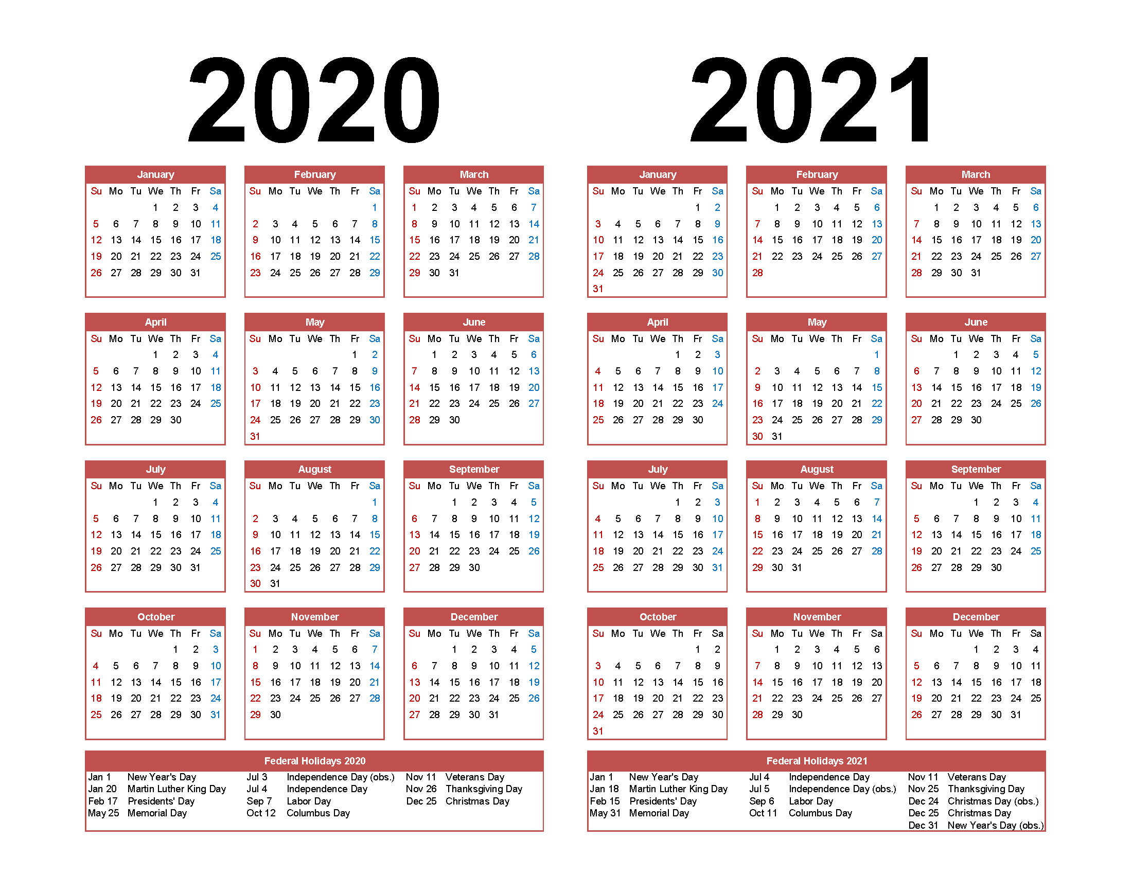 Take Employee Calendar 2020 | Calendar Printables Free Blank
