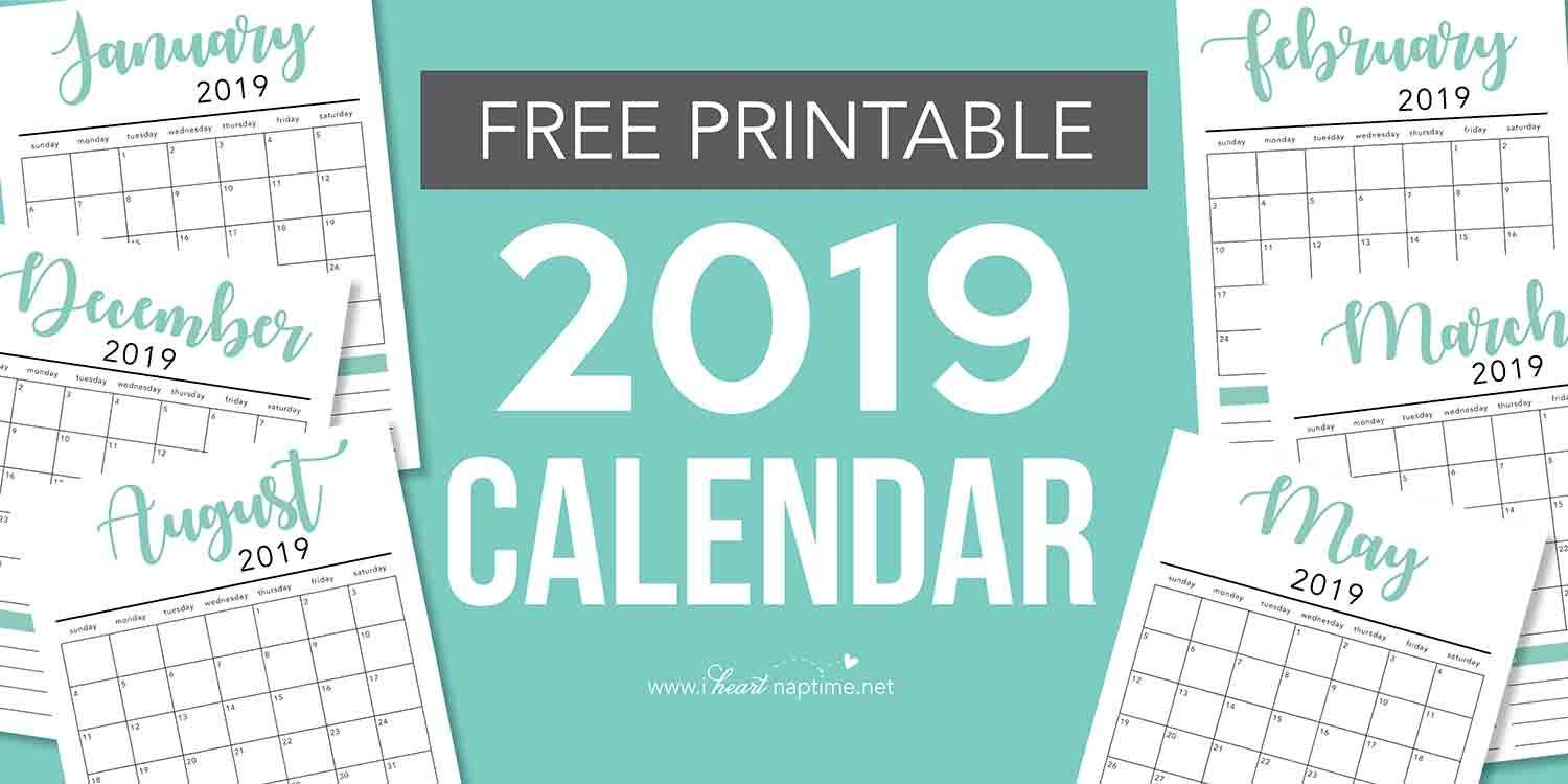 Free 2021 Printable Calendar Template (2 Colors!) - I Heart