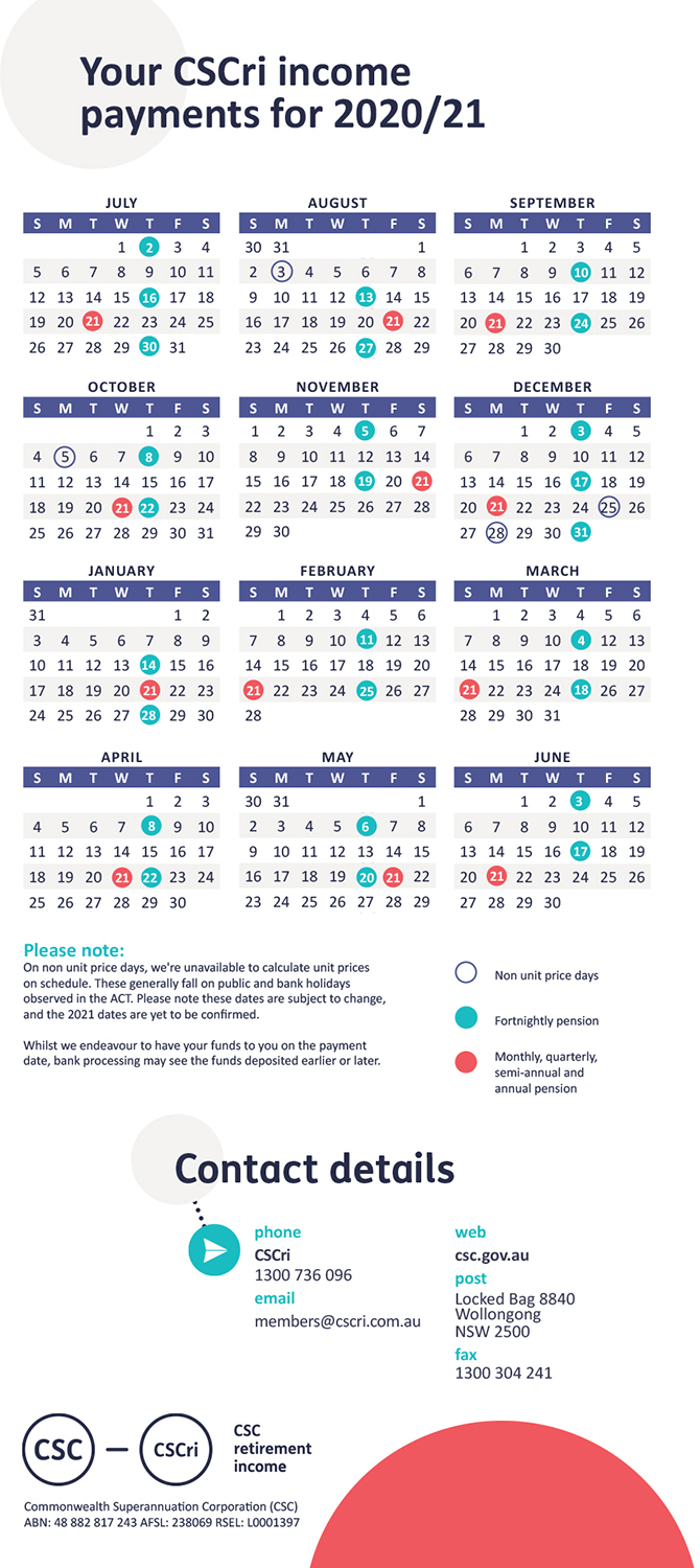 Payday Working Days Calendar