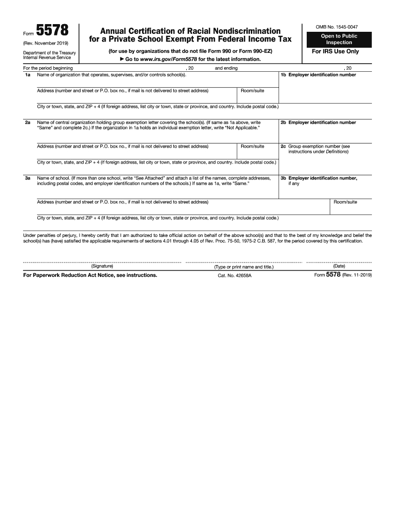 2019-2021 Form Irs 5578 Fill Online, Printable, Fillable