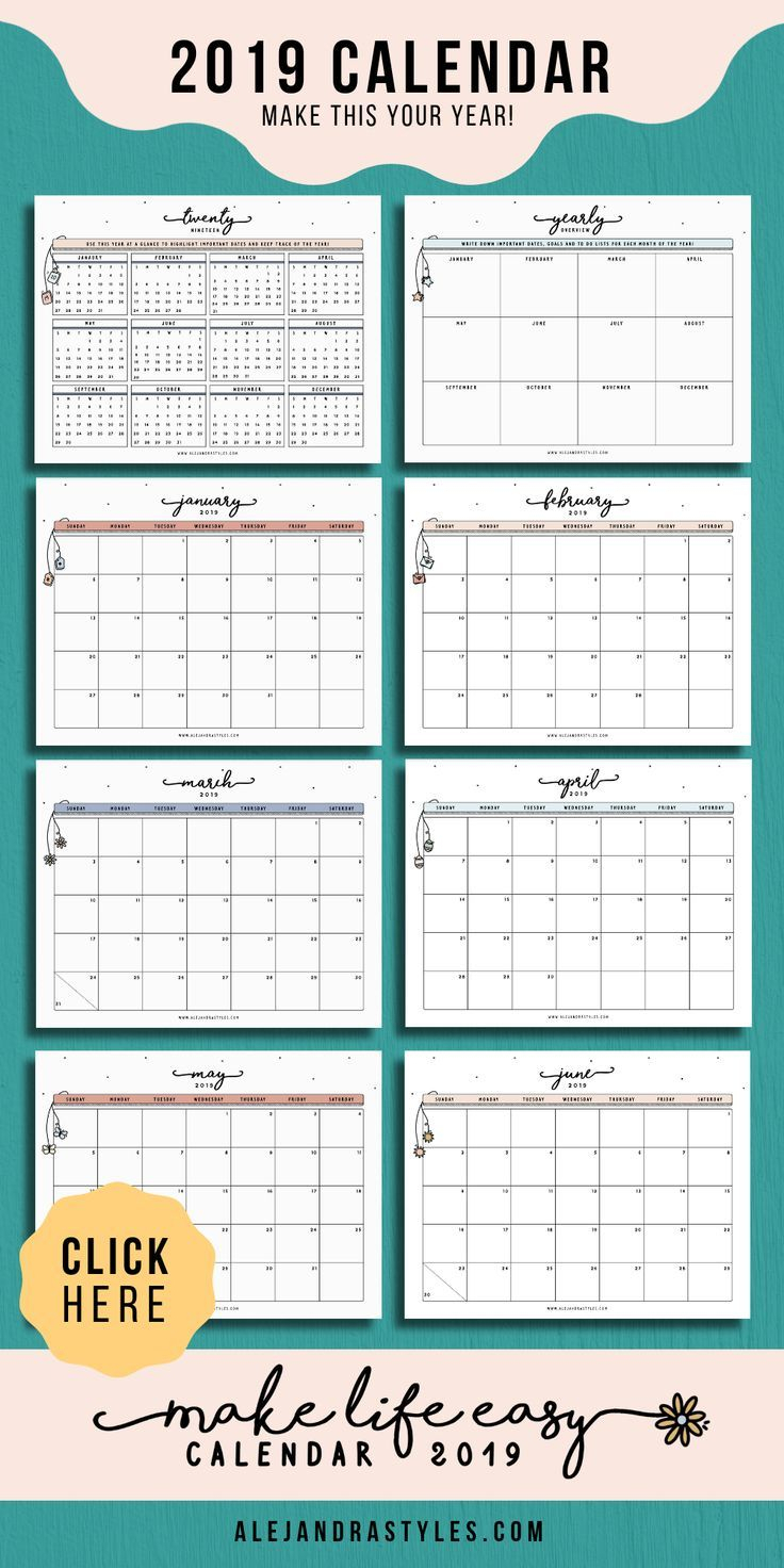2021 Calendar Printable Planner | January 2021 - December