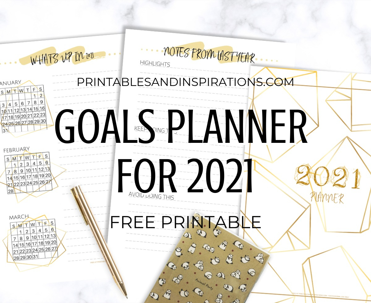 2021 Goal Planner Pdf - Free Printable! - Printables And