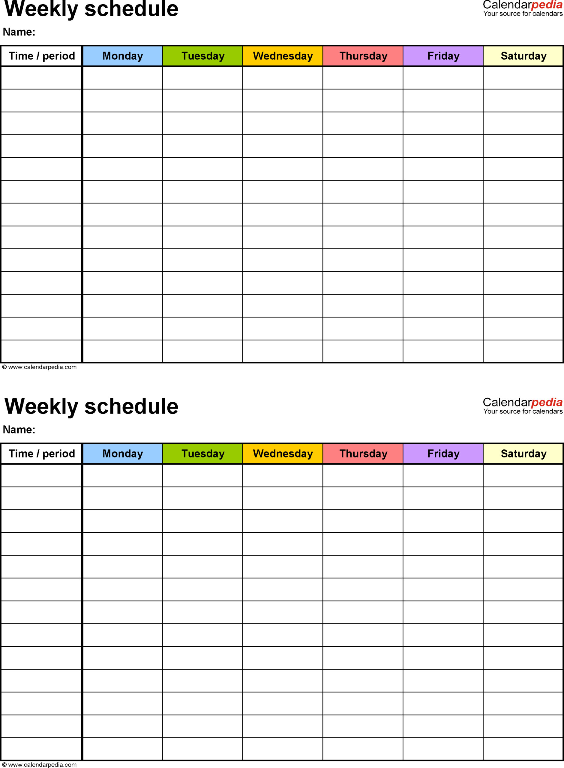 96 Customize Empty Class Schedule Template Layouts With