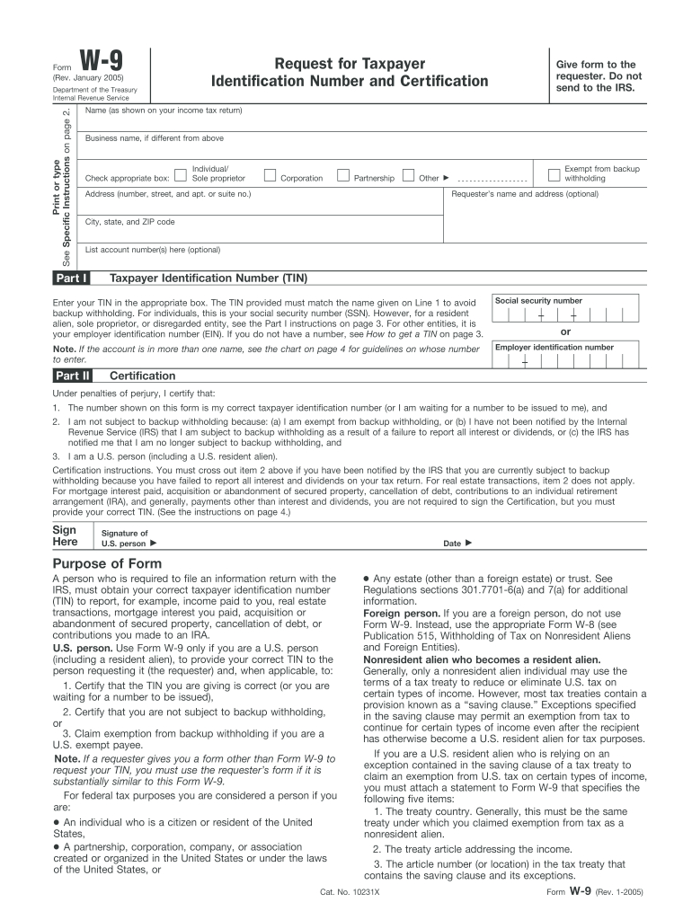 Blank W9 - Fill Out And Sign Printable Pdf Template | Signnow