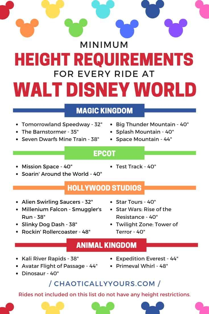 Disney Height Requirements For Every Single Ride At Wdw