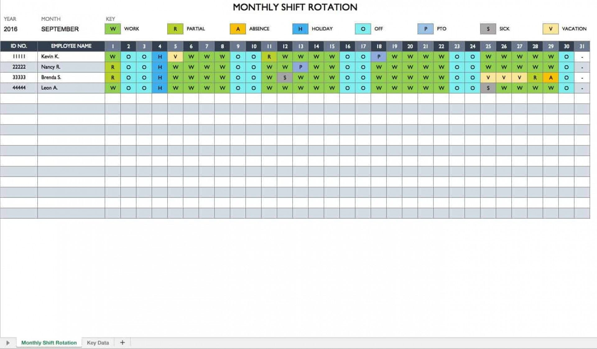 Dupont Rotating Shift Schedule Template Excel ~ Addictionary