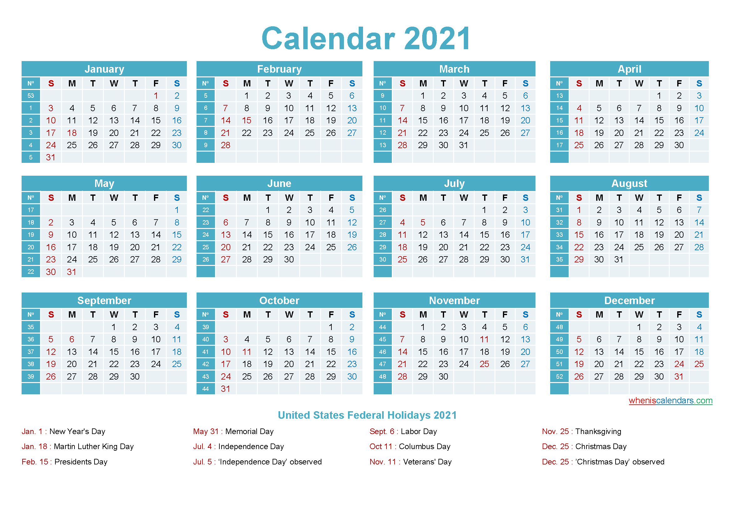 Calendar 2021 Template You Can Type In | Calendar ...