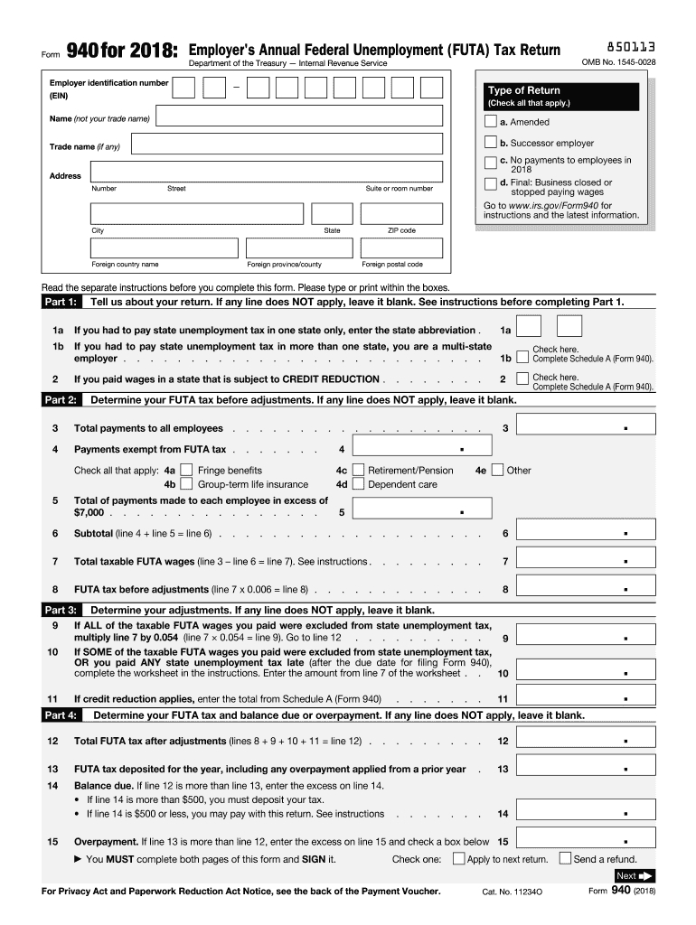 Form 940 - Fill Out And Sign Printable Pdf Template | Signnow
