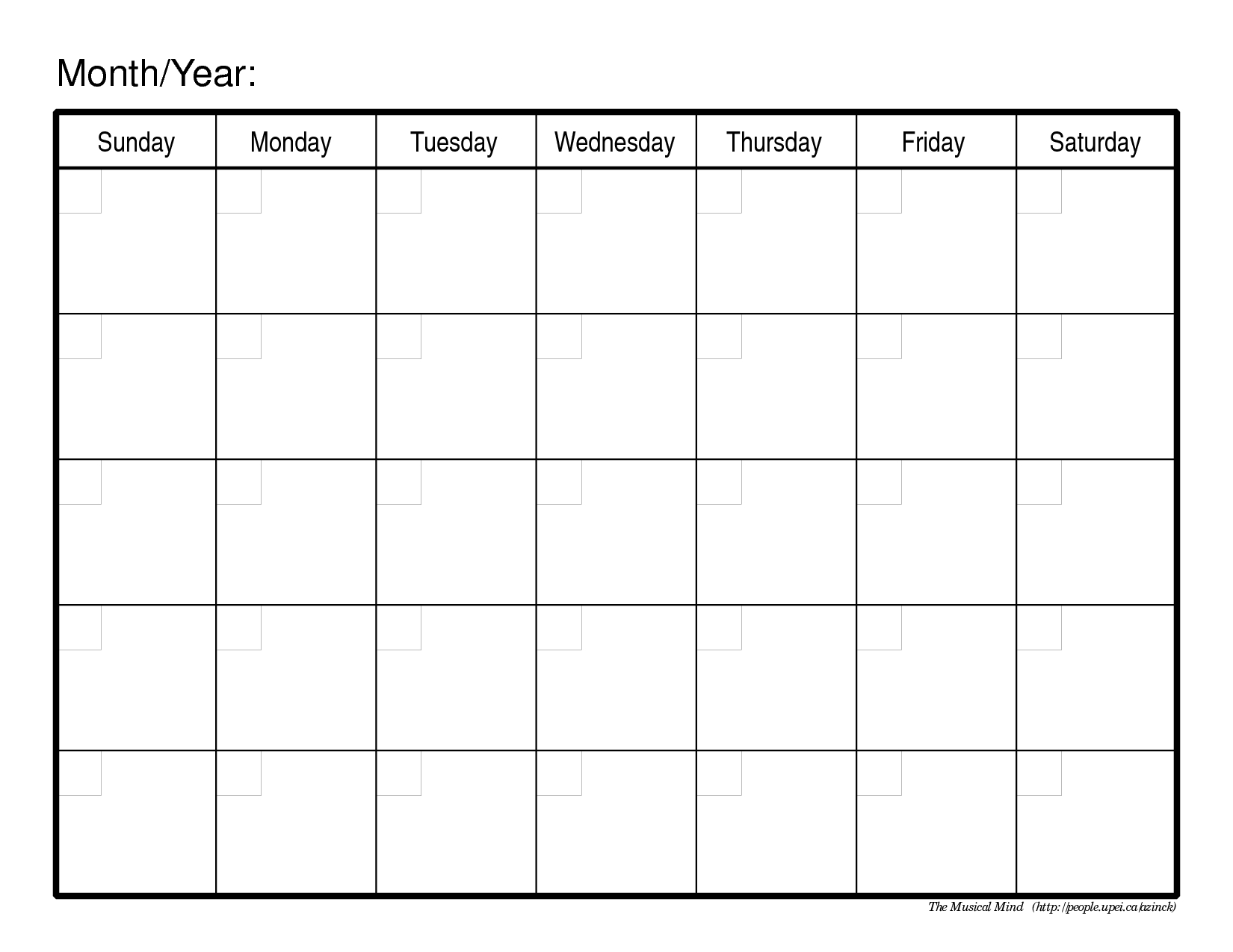 Monthly Calendar Template | Weekly Calendar Template, Blank