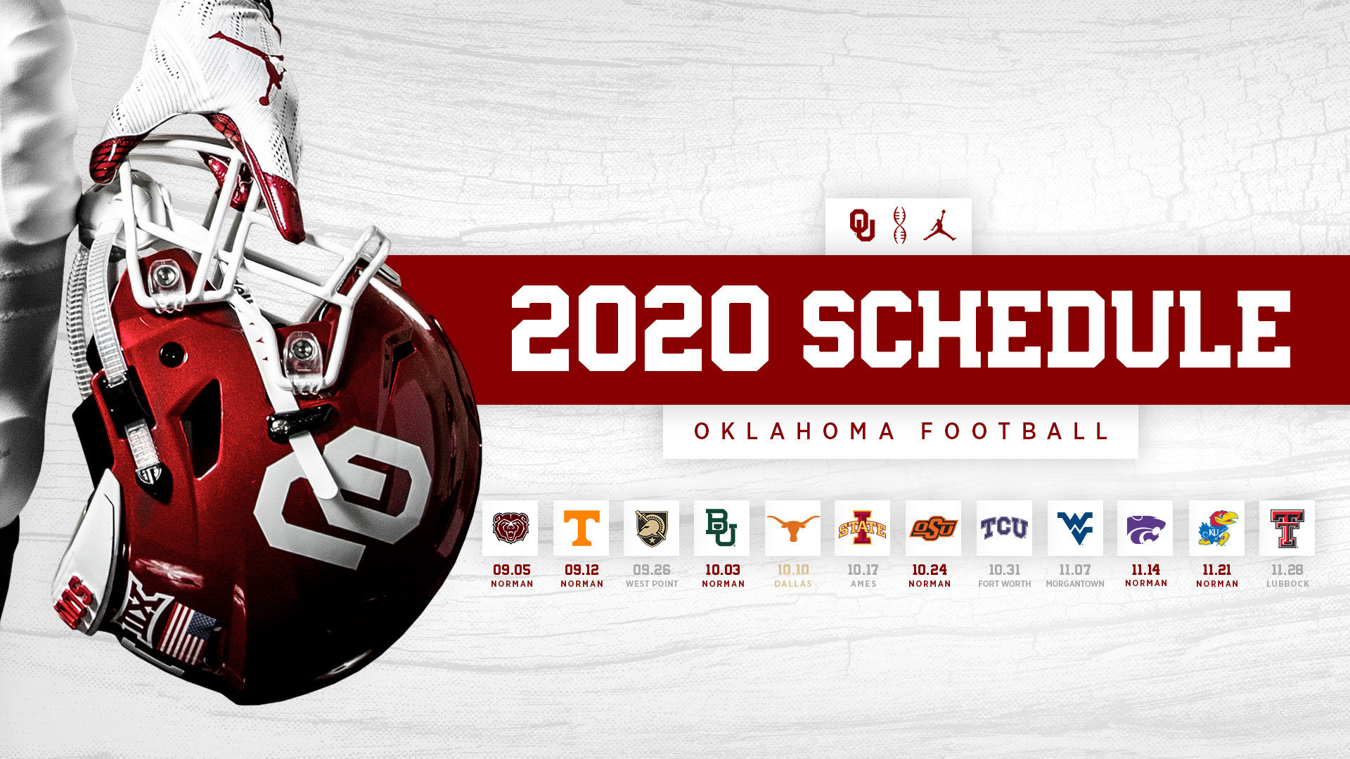 Ou&#039;S 2020 Football Schedule Announced - University Of Oklahoma