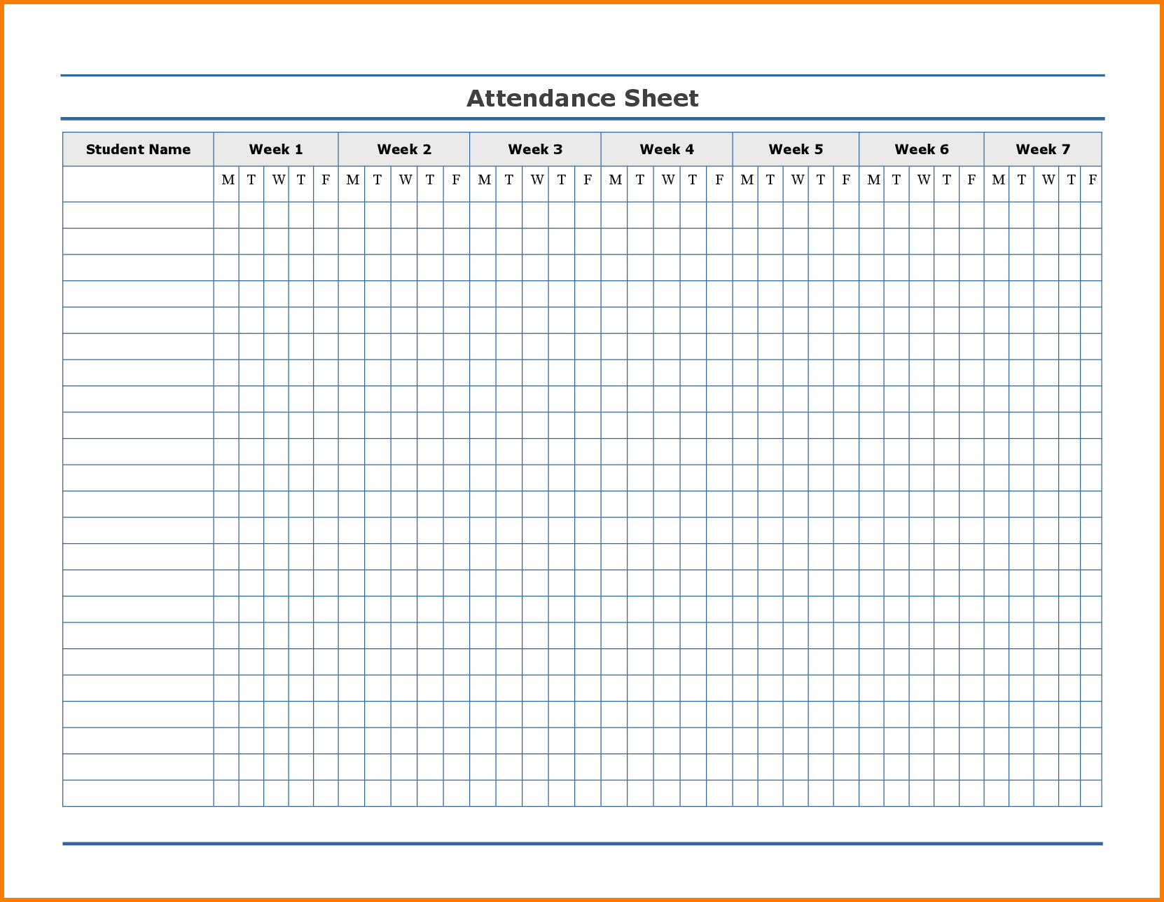 Printable Attendance Tracker | Attendance Chart, Attendance