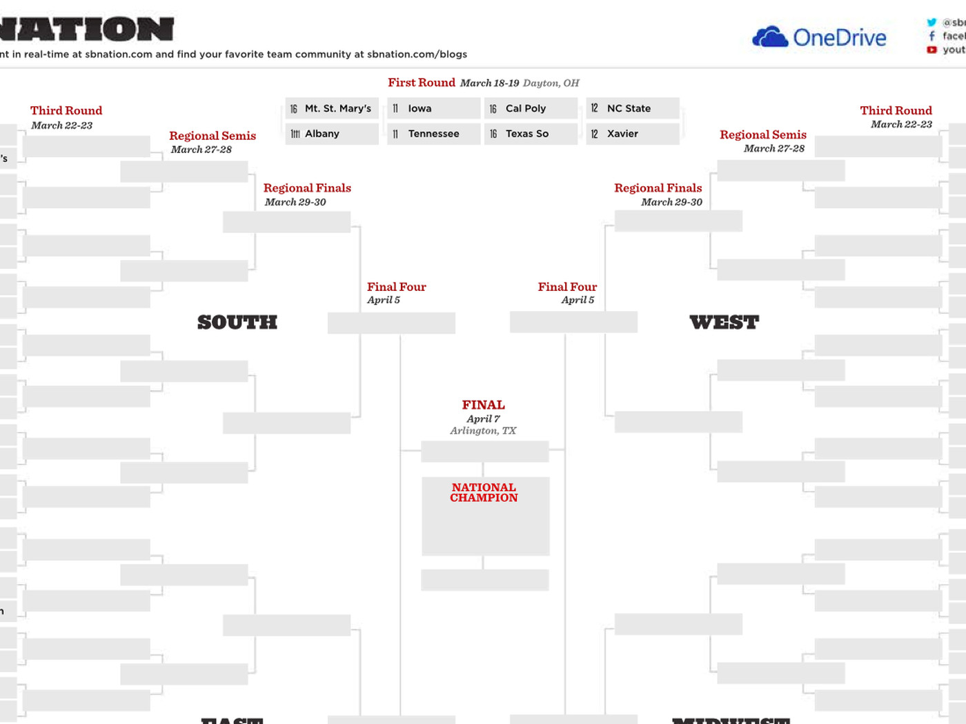 Printable Ncaa Bracket 2014: Fill Out Your Picks With Our