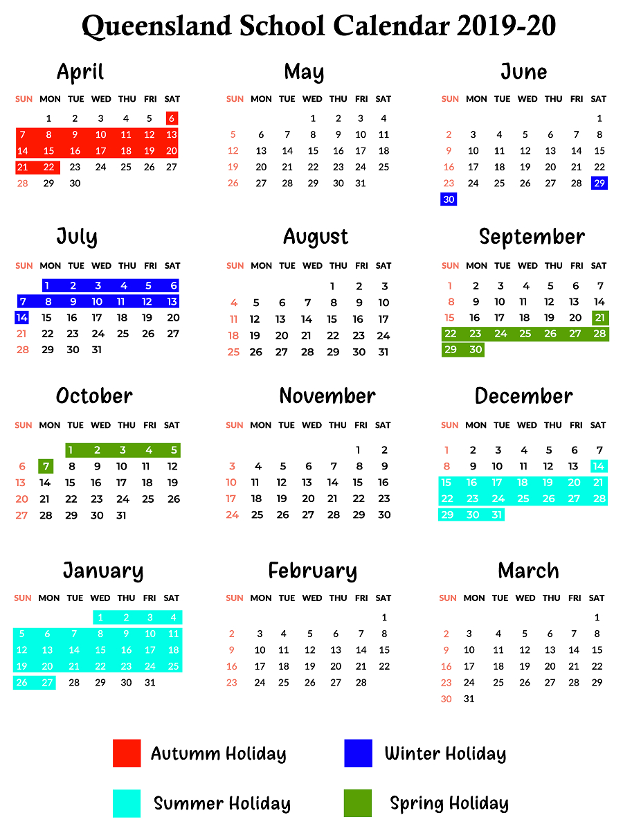 Qld School Holidays Calendar 2019 – 2020 | Qld School Holidays