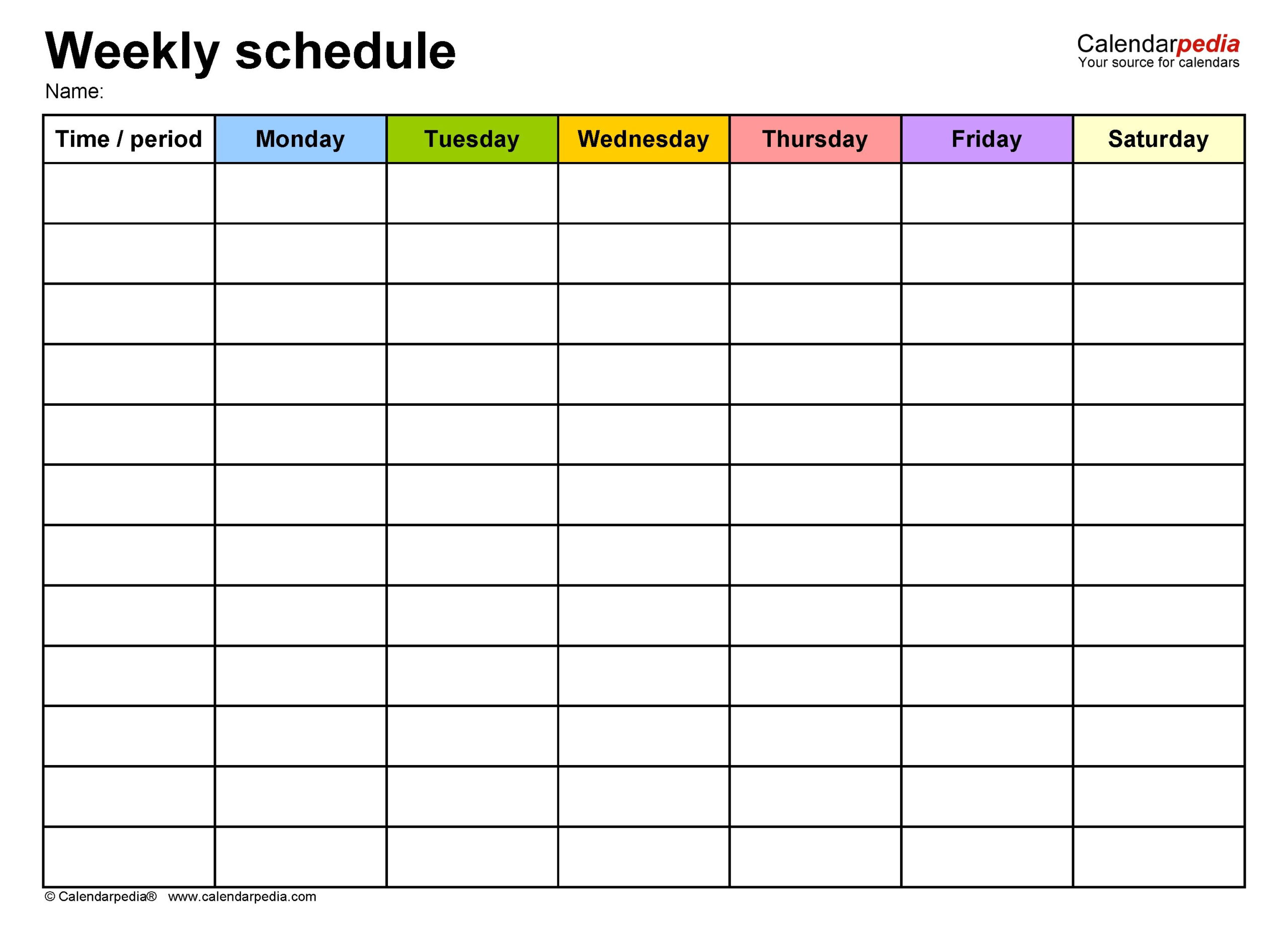 The Monday Through Friday Printable In 2020 | Monthly