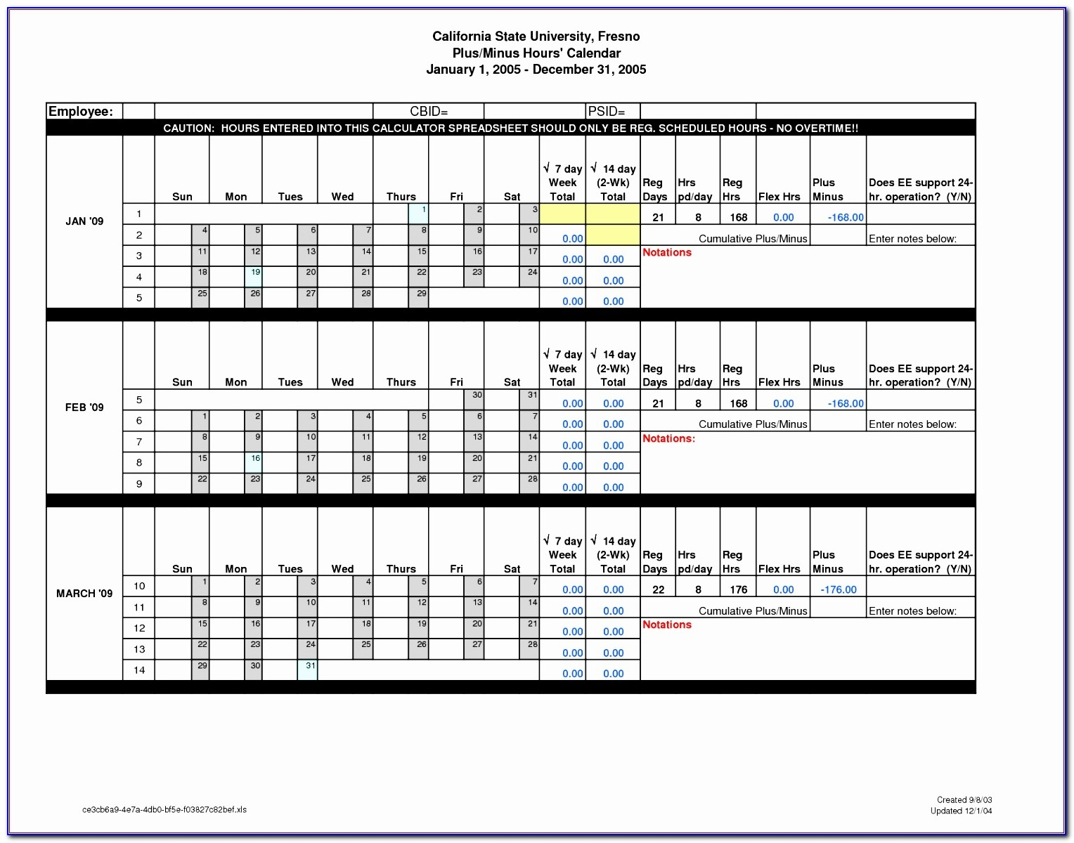 Work Calendar Template Excel | Vincegray2014