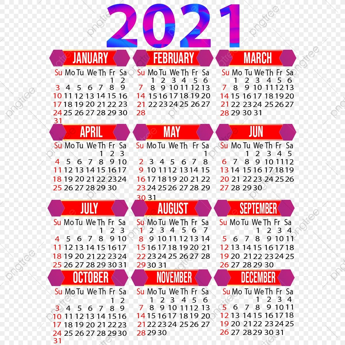 Year 2021 Creative Calendar Design, 2021, 2021 Calendar