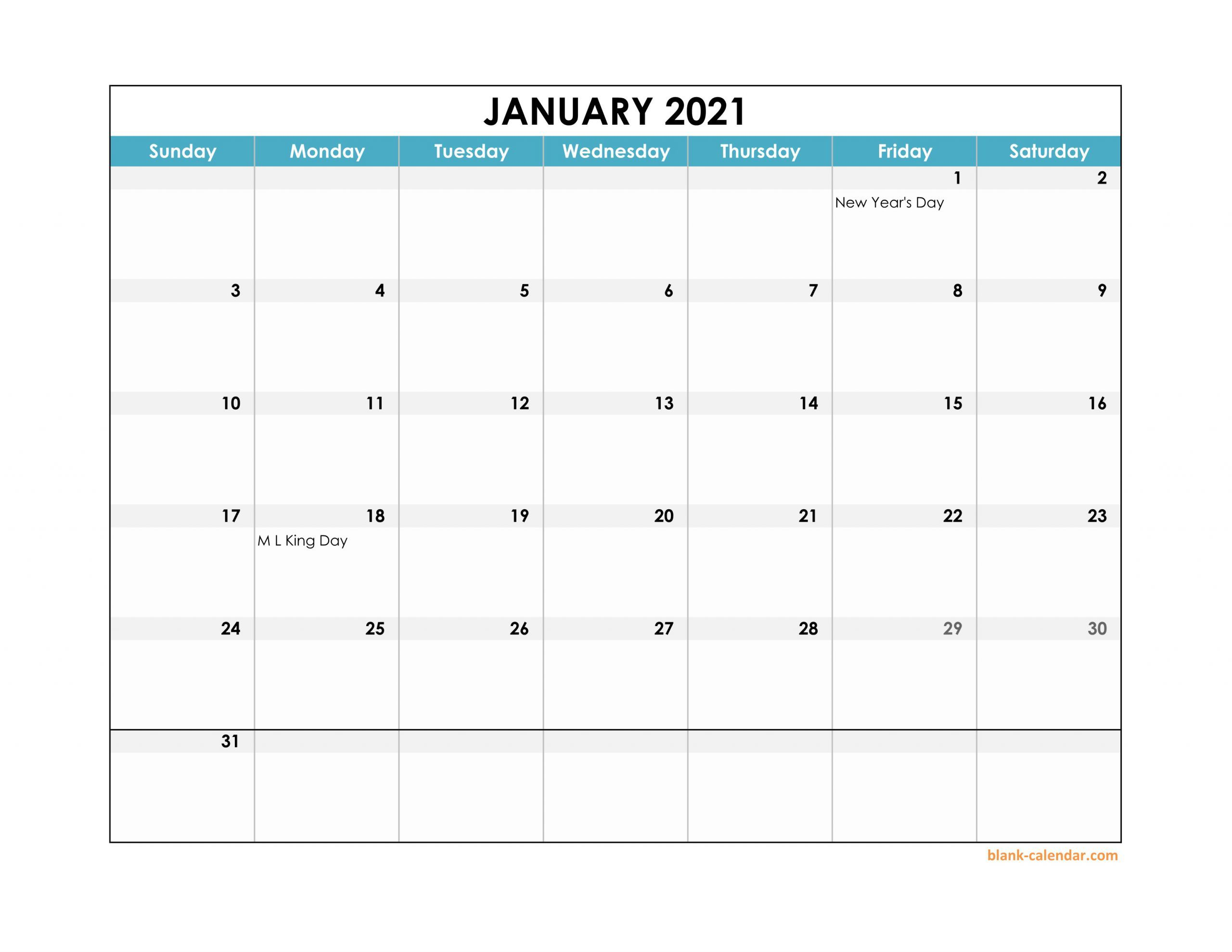 20+ Calendar 2021 Excel Download - Free Download Printable