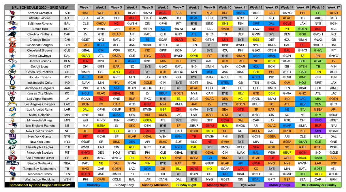 Printable 2022 Nfl Schedule Pdf - Printable World Holiday