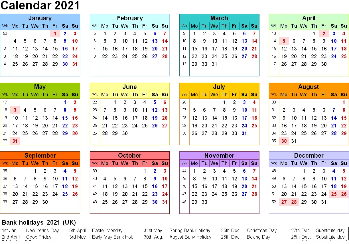 2021 Calendar Printable | 2020Calendartemplates